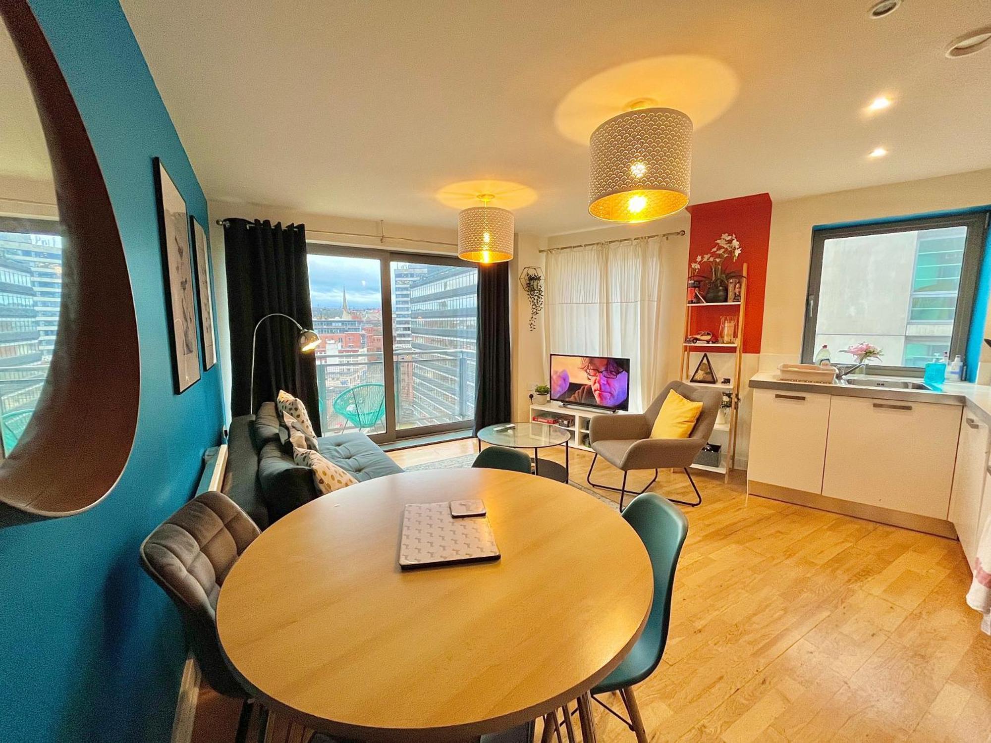 Skyview Apartment By Noknokstay - City Centre With Parking - Group, Family, Business Sheffield Exteriér fotografie